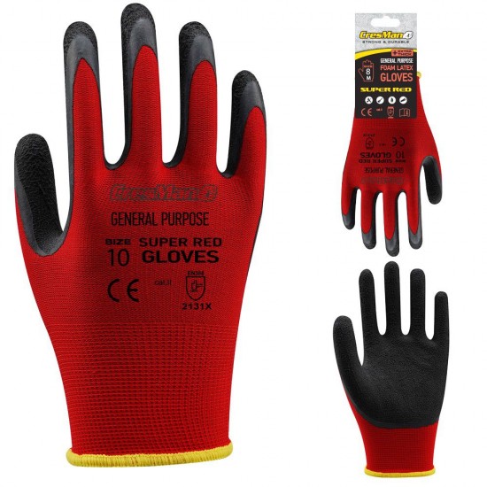  Γάντια αφρού CRESMAN SUPER RED κόκκινα 54gr Ν. 9 