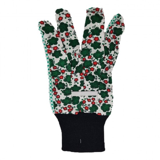  Γάντια πάνινα με λουλούδια και βούλες 45gr 