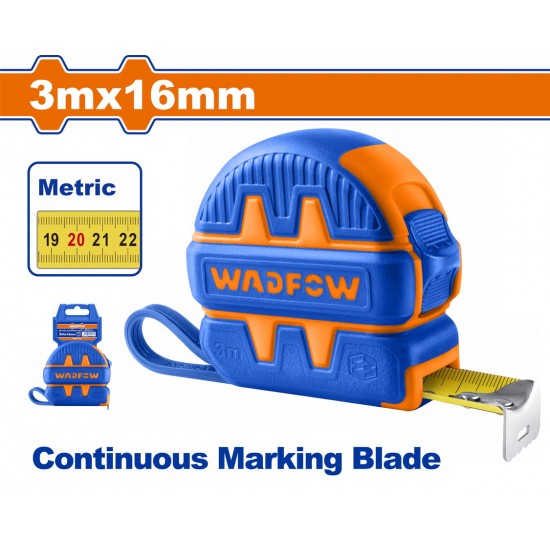 WADFOW ΜΕΤΡΟΤΑΙΝΙΑ 3m X 16mm ΜΕΤΡΙΚΟ (WMT1211) Όργανα Μέτρησης