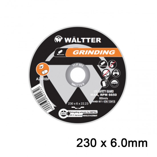 Δίσκος Λείανσης Σιδήρου / INOX WALTTER 230x6.0mm Δίσκοι Κοπής - Λειάνσεως