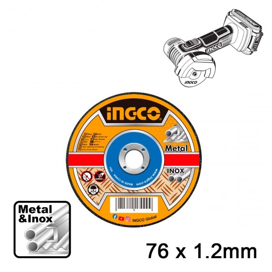 Δίσκοι Κοπής Σιδήρου/inox 76mm x 1.2mm Δίσκοι Κοπής - Λειάνσεως